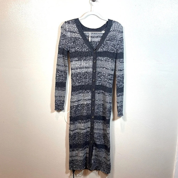 Free People Cozy Up Striped Cardigan size small/petite - Picture 2 of 10